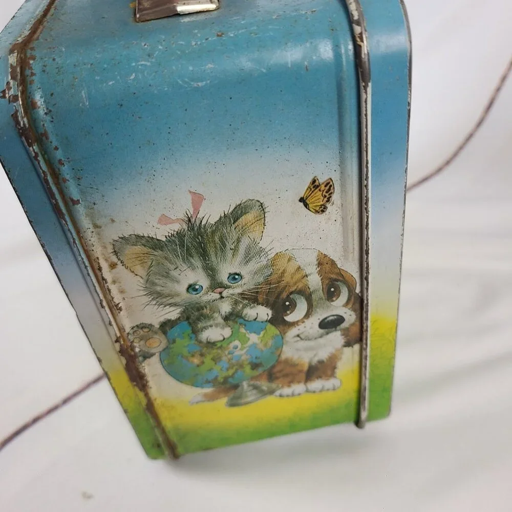 Vintage 1978‎ Wags 'N Whiskers Metal Lunch Box with NO Thermos